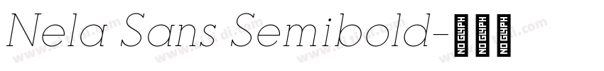 Nela Sans Semibold字体转换
